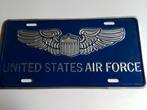 Bord UNITED STATES AIR FORCE. 30 X 15 cm. Blauw, Verzamelen, Luchtvaart en Vliegtuigspotten, Overige typen, Ophalen of Verzenden