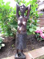 uit hout gesneden vrouw beeld 50 cm, Antiek en Kunst, Ophalen of Verzenden