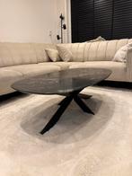Ovale Marmeren salontafel 120cm - zwart tafel marmer ovaal, Huis en Inrichting, Tafels | Salontafels, Ophalen, 100 tot 150 cm