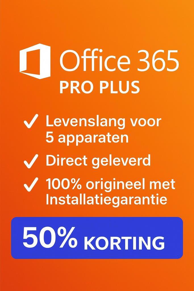 Microsoft 365 Pro Plus Account – 5 Devices | 100GB Opslag, Computers en Software, Office-software, Nieuw, Android, iOS, ChromeOS