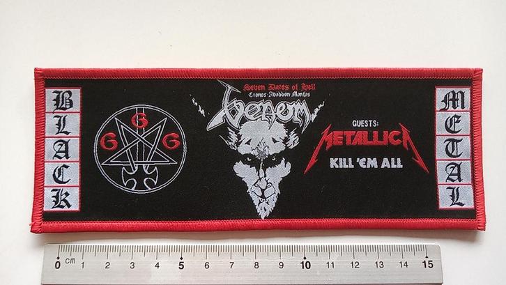 Venom seven days of hell  mooie patch 10 guests Metallica, Verzamelen, Muziek, Artiesten en Beroemdheden, Nieuw, Kleding, Verzenden