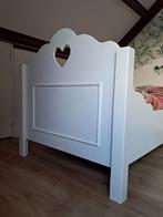 Decoratief, handgemaakt 1 persoonsbed met lattenbodem, Ophalen, 85 tot 100 cm, Gebruikt, Lattenbodem