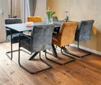 6 eetkamer stoelen. ZGAN, Huis en Inrichting, Stoelen, Overige kleuren, Ophalen of Verzenden, Zo goed als nieuw, Stof