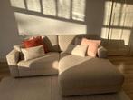 Beige bank met chaise longue - goede staat, Huis en Inrichting, Banken | Bankstellen, Ophalen, 125 tot 150 cm, Hoekbank, Driepersoons