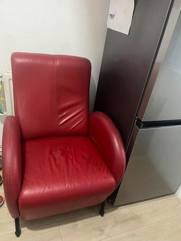 N.O.T.K. 2x Real leather topform whoppah armchair beschikbaar voor biedingen