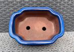 Bonsai schaal blauw geglazuurd aardewerk 20,6x15x7,2, Tuin en Terras, Bloempotten, Ophalen of Verzenden, Zo goed als nieuw, Aardewerk