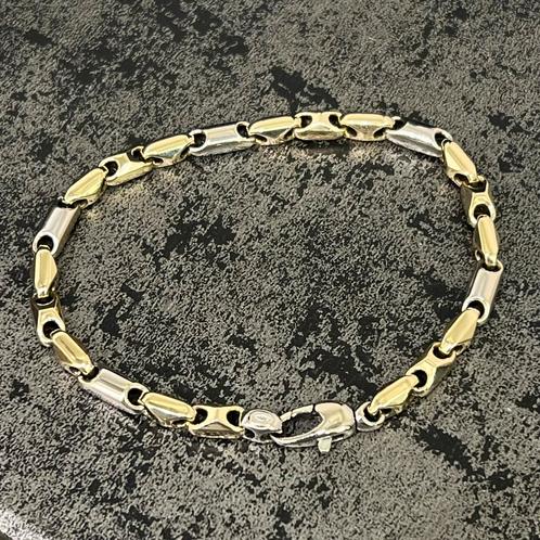 14k gouden armband monte carlo bi colour, Sieraden, Tassen en Uiterlijk, Armbanden, Nieuw, Goud, Ophalen of Verzenden