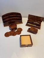 Bureauset van thuya hout, Ophalen of Verzenden