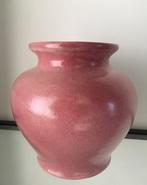 Oude jaren ‘50 vaas ambachtelijk uniek roze terracotta vaas, Rond, Binnen, Ophalen of Verzenden, Zo goed als nieuw