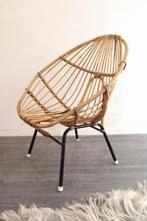 Rohe Noordwolde jaren 60 rotan fauteuil - vintage design, Huis en Inrichting, Fauteuils, Ophalen, Gebruikt, -, -
