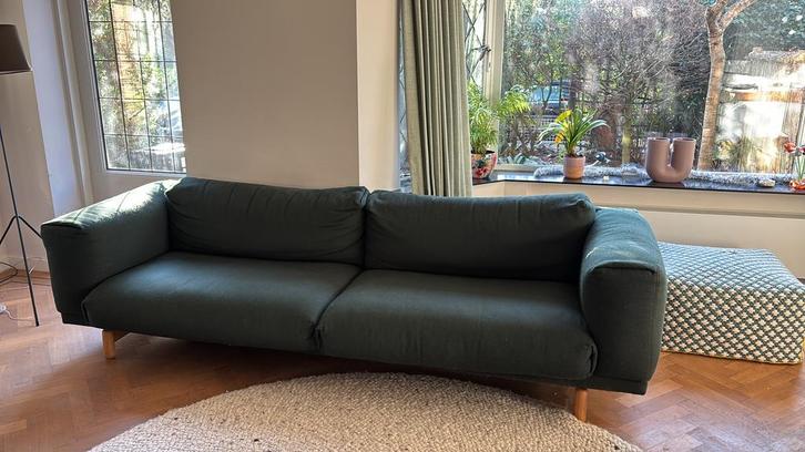 Muuto Rest Sofa Driezitter - Eiken Onderstel, Huis en Inrichting, Banken | Bankstellen, Gebruikt, Rechte bank, Driepersoons, 250 tot 300 cm