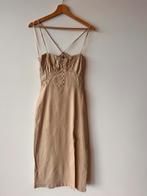 Linnen zomerjurk Zara zandkleurig, Kleding | Dames, Maat 38/40 (M), Nieuw, Ophalen of Verzenden, Knielengte