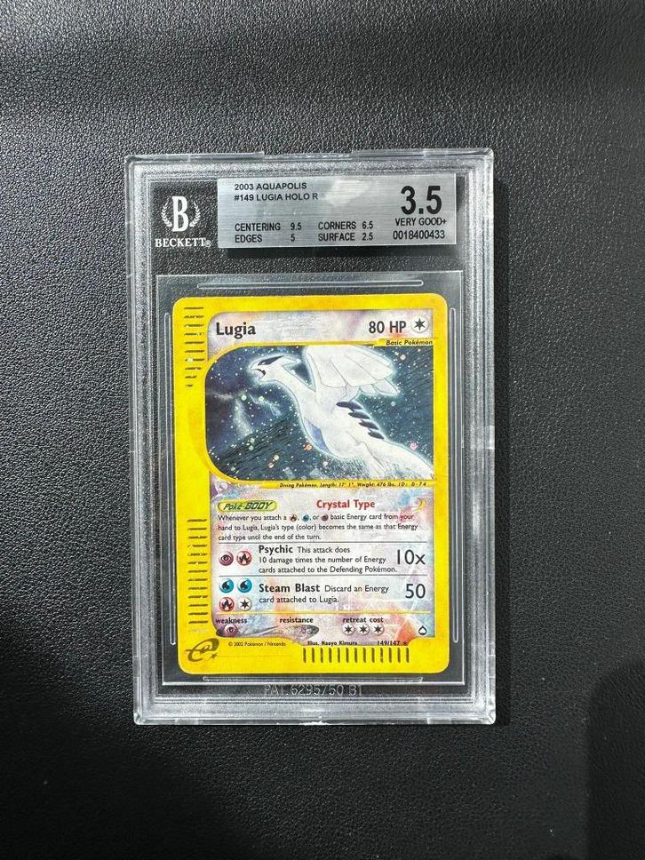 Pokémon Lugia – Aquapolis 149/147 – BGS 3.5 VG+ Rare 2003, Hobby en Vrije tijd, Verzamelkaartspellen | Pokémon, Zo goed als nieuw