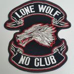 Motor,Rug,Embleem,Patch,Lone,Wolf,No,Clubs, Motoren, Accessoires | Overige, Verzenden, Nieuw