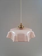 Vintage glazen hanglamp uniek antiek Frankrijk, Huis en Inrichting, Lampen | Hanglampen, Minder dan 50 cm, Glas, Ophalen of Verzenden