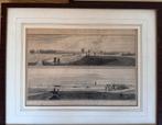 Ets van Schiedamsedijk en Maassluissedijk Vlaardingen Pronk, Antiek en Kunst, Kunst | Etsen en Gravures, Ophalen