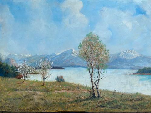 Berglandschap, Antiek en Kunst, Kunst | Schilderijen | Klassiek, Ophalen of Verzenden