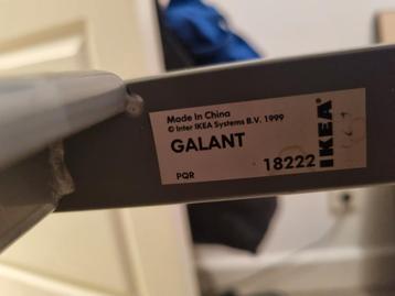 Ikea Galant Bureau 160x80 hout antraciet bruin zwart - afbeelding 6