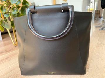 Bobbies Navigli leren tas zwart met grijze acetate handles beschikbaar voor biedingen