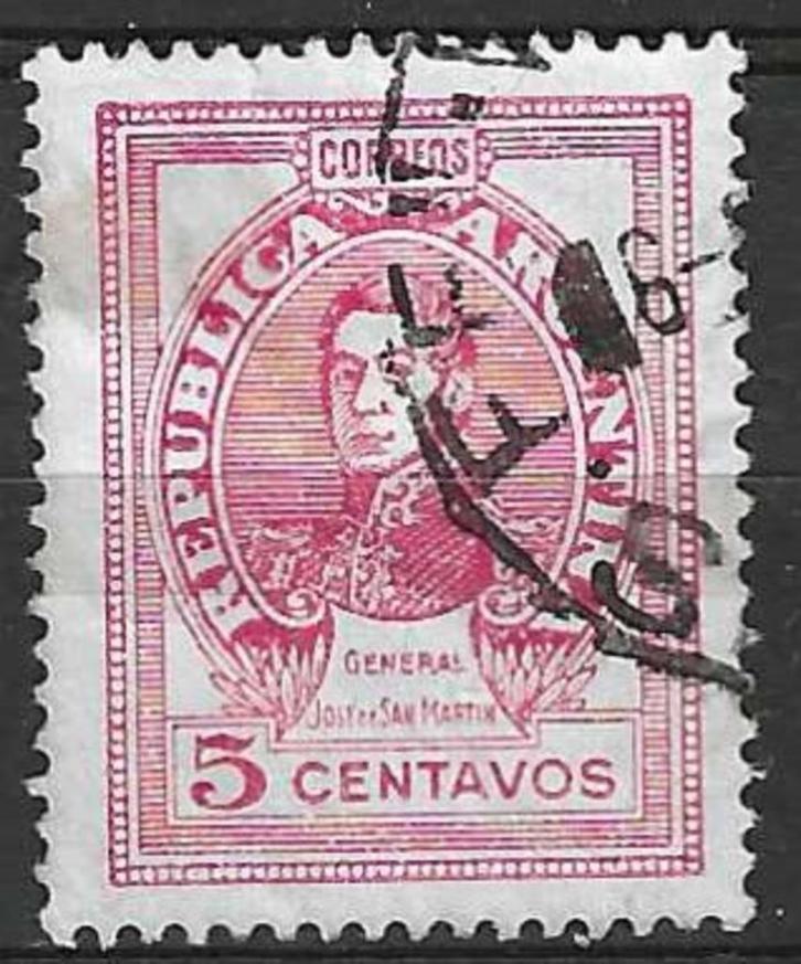 Argentinie 1945 - Yvert 462 - Jose de San Martín  (ST), Postzegels en Munten, Postzegels | Amerika, Gestempeld, Midden-Amerika