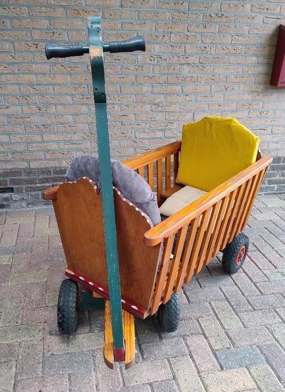 Grote stevige bolderkar met twee zitjes op luchtbanden, Caravans en Kamperen, Bolderkarren, Gebruikt, Ophalen