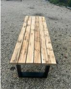 Buitentafel/verandatafel oud grenen wagonplanken, Ophalen, Rechthoekig, Hout