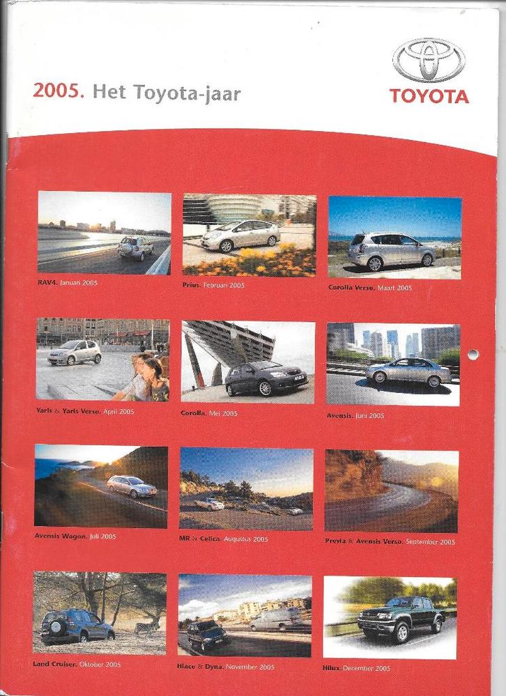 TOYOTA 2005, Boeken, Auto's | Folders en Tijdschriften, Zo goed als nieuw, Toyota, Ophalen of Verzenden