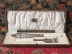 Mooi antiek silverplate James Walker viscouvert in een etui.