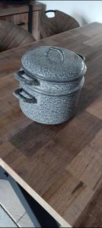 Emaille Stoompan Rijstkoker - Wolkjes Design, Ophalen of Verzenden