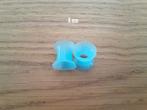 Nieuwe tunnels, pluggen. Silicone. Licht blauw., Ophalen of Verzenden, Zo goed als nieuw, Staal, Oor- of Traguspiercing