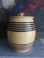 Antieke bandenpot met deksel, voorraadpot, gemerkt, Ophalen of Verzenden