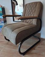 Olijfgroene fauteuil, Huis en Inrichting, Fauteuils, Ophalen, Zo goed als nieuw
