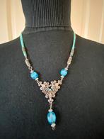 GRATIS Aquablauwe ketting., Ophalen, Gebruikt, Blauw, Overige materialen