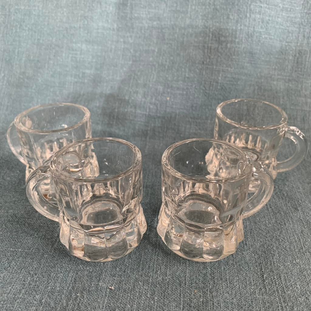 4x borrelglas shotglas met oor, nieuw, Ophalen of Verzenden, Nieuw, Overige typen