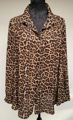 Superleuke bruin/zwarte blouse tijgerprint H&M 3XL (54/56), Ophalen of Verzenden, Bruin, Zo goed als nieuw, Blouse of Tuniek
