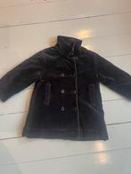 Mooi fluweel zachte meisjes winterjas maat 86 donkergrijs, Ophalen of Verzenden, Gebruikt, Meisje, Jasje