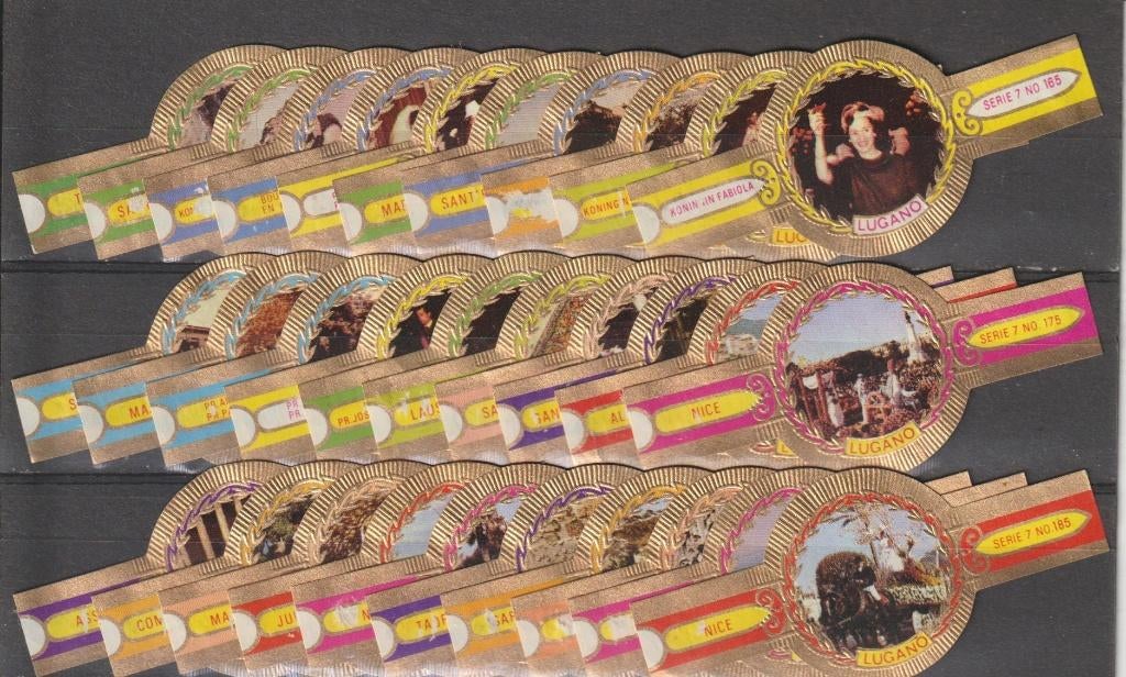 reeks  700  lugano 1-30   sigarenbanden, Ophalen of Verzenden, Zo goed als nieuw, Sigarenbandjes