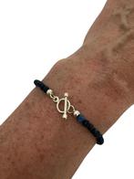 Lapis en sodaliet armbandje met zilver kapittelslot, L 20cm, ., Nieuw, ., Met edelsteen