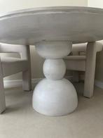 Ronde Eettafel - 120cm Diameter (Creme/Grijs), Huis en Inrichting, Gebruikt, 100 tot 150 cm, Rond, Ophalen of Verzenden
