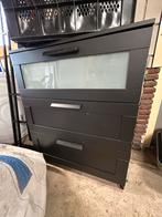 Zwarte Brimnes IKEA kast met gebruikssporen, Ophalen, Gebruikt, Met lade(s)