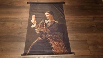 Wand Doek Vrouw Selfie! NIEUW! 72 x 106 CM! beschikbaar voor biedingen