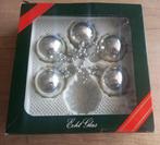 * Mooie vintage basic kerstballen zilver met gedecoreerd hoe, Diversen, Kerst, Ophalen of Verzenden, Gebruikt