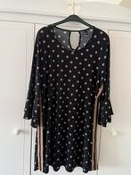 Dames tuniek / shirt wide bottom zwart met bruin Yoek 46/48, Yoek, Zwart, Maat 46/48 (XL) of groter, Ophalen of Verzenden