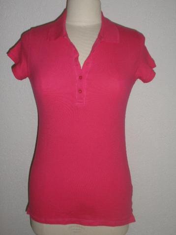H&M LOGG polo t- shirt hard roze maat S beschikbaar voor biedingen
