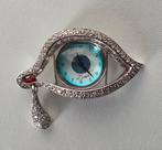 Zilver 925 - Salvador Dali 'Eye Of Time' broche hangerhorlog, Sieraden, Tassen en Uiterlijk, Broches, Ophalen of Verzenden, Zo goed als nieuw