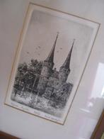 Anna Doedijns * Oostpoort Delft * lijn ets 49/200 *, Antiek en Kunst, Kunst | Etsen en Gravures, Ophalen of Verzenden