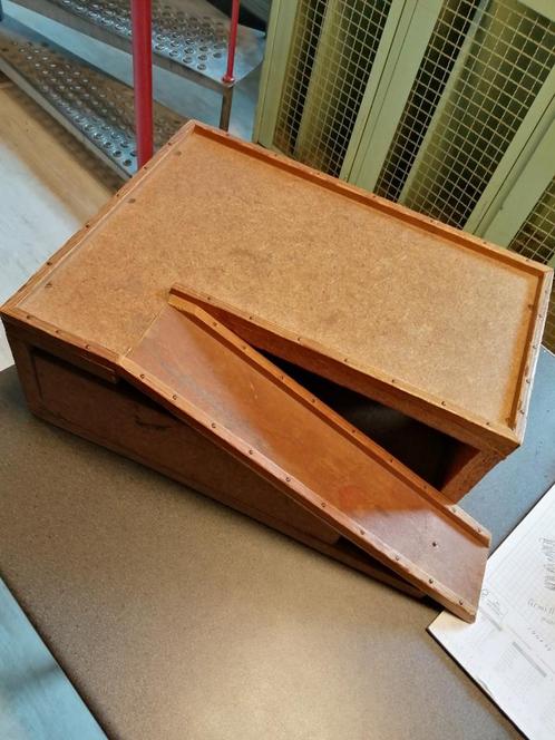 Oud houten jaren 60 parkeer platform oude auto's 45x30cm, Antiek en Kunst, Antiek | Speelgoed, Ophalen of Verzenden