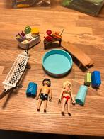 Playmobil zwembad met mensen radio tafel en eten etc. setje, Ophalen of Verzenden, Zo goed als nieuw