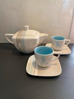 Disney Mickey Mouse Theepot met 2x kop en schotel, Ophalen of Verzenden, Zo goed als nieuw, Porselein, Kop en/of schotel