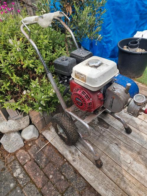 Airless verfspuit plunjer pomp aggegraat Honda, Doe-het-zelf en Verbouw, Schildersmaterialen, Gebruikt, Verfspuit of Verfpomp